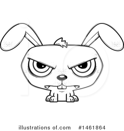 Evil Rabbit Clipart #1461864 by Cory Thoman