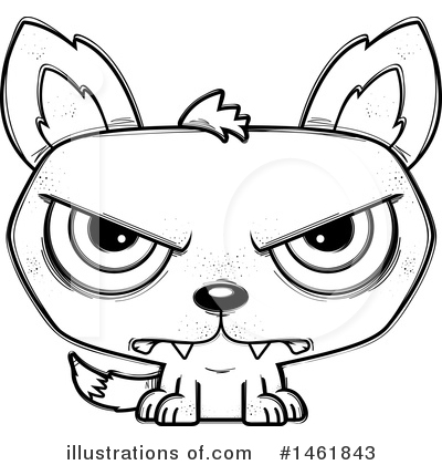 Royalty-Free (RF) Evil Wolf Clipart Illustration by Cory Thoman - Stock Sample #1461843