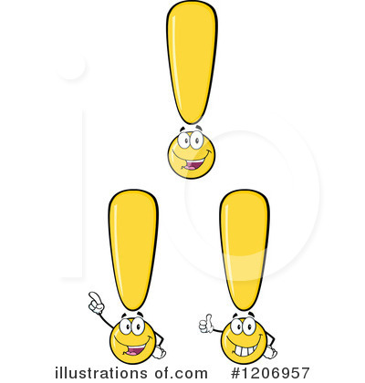 Royalty-Free (RF) Exclamation Point Clipart Illustration by Hit Toon - Stock Sample #1206957