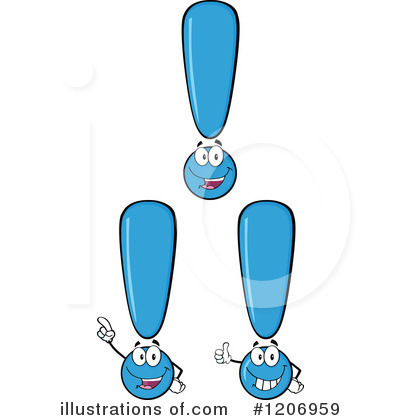 Royalty-Free (RF) Exclamation Point Clipart Illustration by Hit Toon - Stock Sample #1206959
