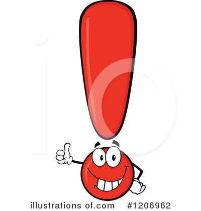 Royalty-Free (RF) Exclamation Point Clipart Illustration by Hit Toon - Stock Sample #1206962