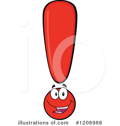 Royalty-Free (RF) Exclamation Point Clipart Illustration by Hit Toon - Stock Sample #1206968