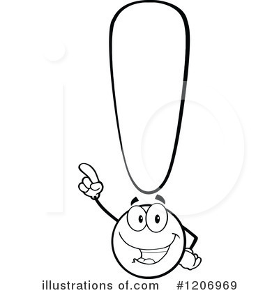 Royalty-Free (RF) Exclamation Point Clipart Illustration by Hit Toon - Stock Sample #1206969