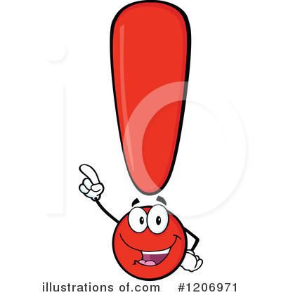 Royalty-Free (RF) Exclamation Point Clipart Illustration by Hit Toon - Stock Sample #1206971
