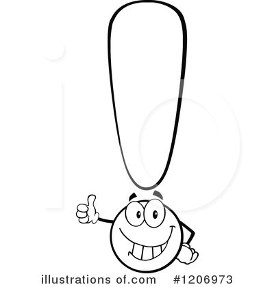 Royalty-Free (RF) Exclamation Point Clipart Illustration by Hit Toon - Stock Sample #1206973