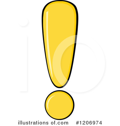 Royalty-Free (RF) Exclamation Point Clipart Illustration by Hit Toon - Stock Sample #1206974