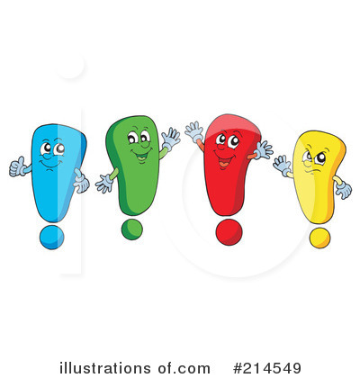 Royalty-Free (RF) Exclamation Point Clipart Illustration by visekart - Stock Sample #214549