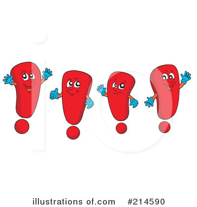 Royalty-Free (RF) Exclamation Point Clipart Illustration by visekart - Stock Sample #214590