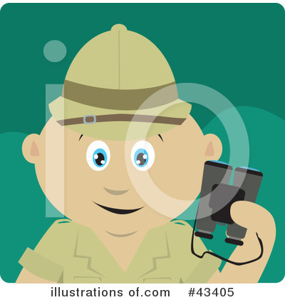 Royalty-Free (RF) Explorer Clipart Illustration by Dennis Holmes Designs - Stock Sample #43405