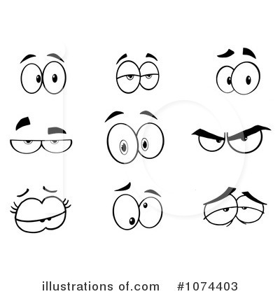 Royalty-Free (RF) Eyes Clipart Illustration by Hit Toon - Stock Sample #1074403