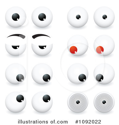 Royalty-Free (RF) Eyes Clipart Illustration by michaeltravers - Stock Sample #1092022