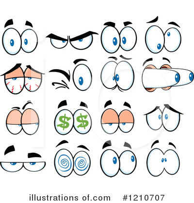 Royalty-Free (RF) Eyes Clipart Illustration by Hit Toon - Stock Sample #1210707