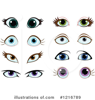 Royalty-Free (RF) Eyes Clipart Illustration by Pushkin - Stock Sample #1216789