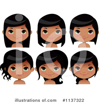 Royalty-Free (RF) Face Clipart Illustration by Melisende Vector - Stock Sample #1137322