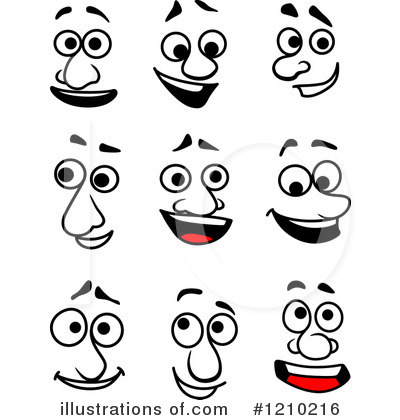 Royalty-Free (RF) Face Clipart Illustration by Vector Tradition SM - Stock Sample #1210216