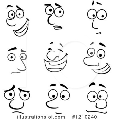 Royalty-Free (RF) Face Clipart Illustration by Vector Tradition SM - Stock Sample #1210240