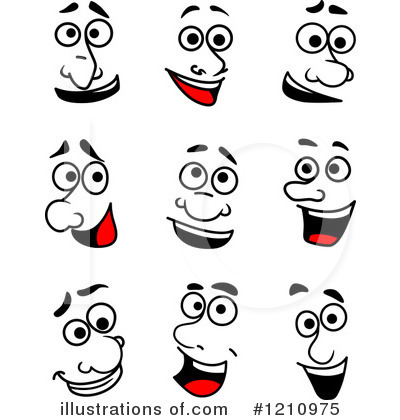 Royalty-Free (RF) Face Clipart Illustration by Vector Tradition SM - Stock Sample #1210975