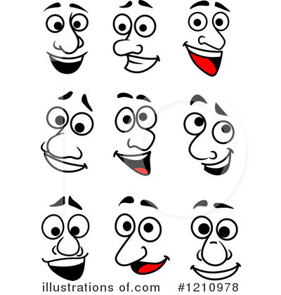 Royalty-Free (RF) Face Clipart Illustration by Vector Tradition SM - Stock Sample #1210978