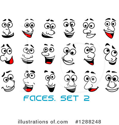 Royalty-Free (RF) Face Clipart Illustration by Vector Tradition SM - Stock Sample #1288248