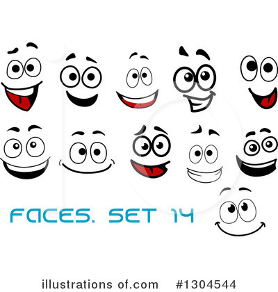 Royalty-Free (RF) Face Clipart Illustration by Vector Tradition SM - Stock Sample #1304544