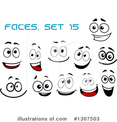 Royalty-Free (RF) Face Clipart Illustration by Vector Tradition SM - Stock Sample #1307503
