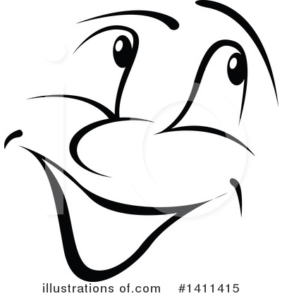 Royalty-Free (RF) Face Clipart Illustration by dero - Stock Sample #1411415