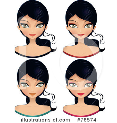 Royalty-Free (RF) Face Clipart Illustration by Melisende Vector - Stock Sample #76574