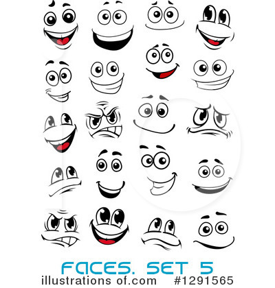 Royalty-Free (RF) Faces Clipart Illustration by Vector Tradition SM - Stock Sample #1291565