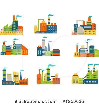 Royalty-Free (RF) Factory Clipart Illustration by Vector Tradition SM - Stock Sample #1250035