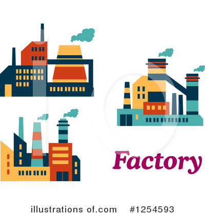 Royalty-Free (RF) Factory Clipart Illustration by Vector Tradition SM - Stock Sample #1254593
