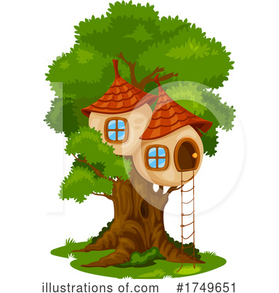 Tree House Clipart #1749651 by Vector Tradition SM