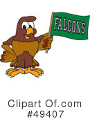 Falcon Character Clipart #49407 by Mascot Junction