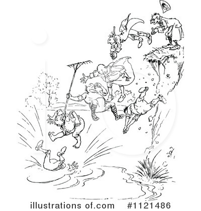 Royalty-Free (RF) Falling Clipart Illustration by Prawny Vintage - Stock Sample #1121486