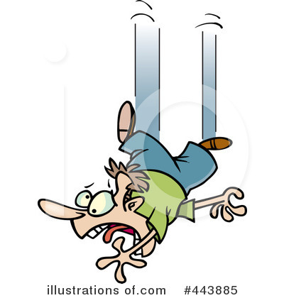 Royalty-Free (RF) Falling Clipart Illustration by toonaday - Stock Sample #443885