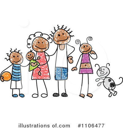 Royalty-Free (RF) Family Clipart Illustration by C Charley-Franzwa - Stock Sample #1106477