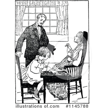 Royalty-Free (RF) Family Clipart Illustration by Prawny Vintage - Stock Sample #1145788