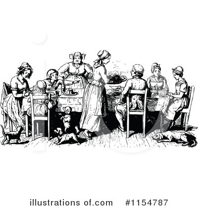 Royalty-Free (RF) Family Clipart Illustration by Prawny Vintage - Stock Sample #1154787