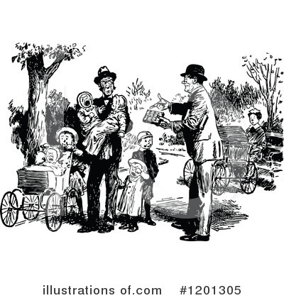 Royalty-Free (RF) Family Clipart Illustration by Prawny Vintage - Stock Sample #1201305