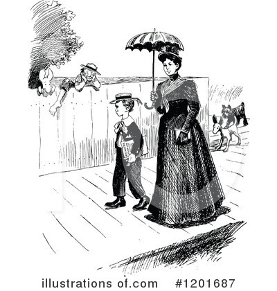 Royalty-Free (RF) Family Clipart Illustration by Prawny Vintage - Stock Sample #1201687