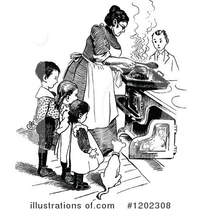Royalty-Free (RF) Family Clipart Illustration by Prawny Vintage - Stock Sample #1202308