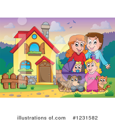 Royalty-Free (RF) Family Clipart Illustration by visekart - Stock Sample #1231582