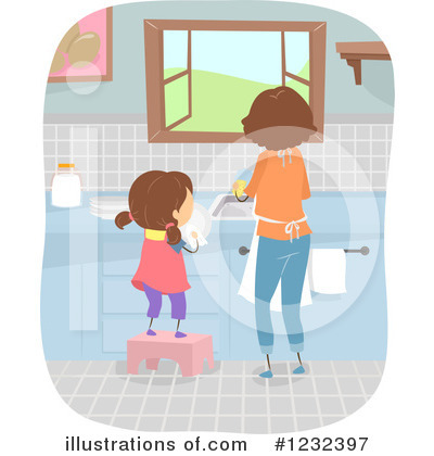 Washing Dishes Clipart #1232397 by BNP Design Studio