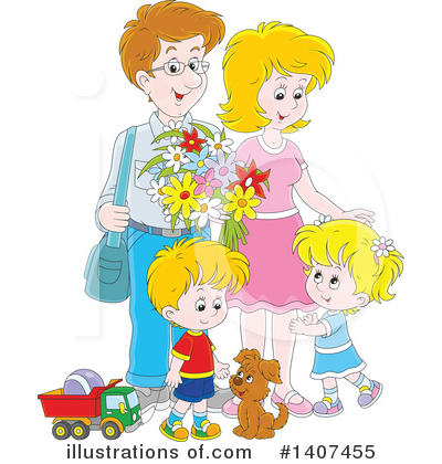 Royalty-Free (RF) Family Clipart Illustration by Alex Bannykh - Stock Sample #1407455