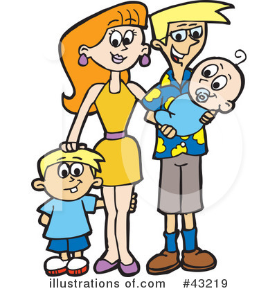 Royalty-Free (RF) Family Clipart Illustration by Dennis Holmes Designs - Stock Sample #43219