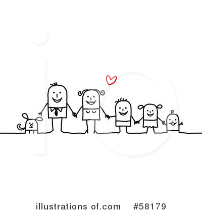 Family Clipart #58179 by NL shop | Royalty-Free (RF) Stock Illustrations 