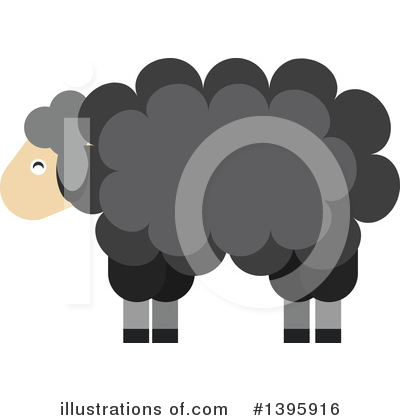 Black Sheep Clipart #1395916 by Vector Tradition SM