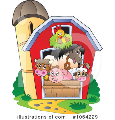 Royalty-Free (RF) Farm Animals Clipart Illustration by visekart - Stock Sample #1064229
