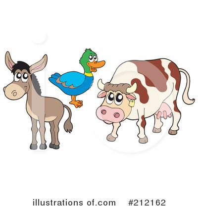 Royalty-Free (RF) Farm Animals Clipart Illustration by visekart - Stock Sample #212162