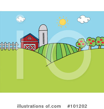 Farm Land Clipart #101202 by Hit Toon