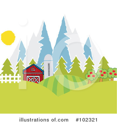 Royalty-Free (RF) Farm Clipart Illustration by Hit Toon - Stock Sample #102321